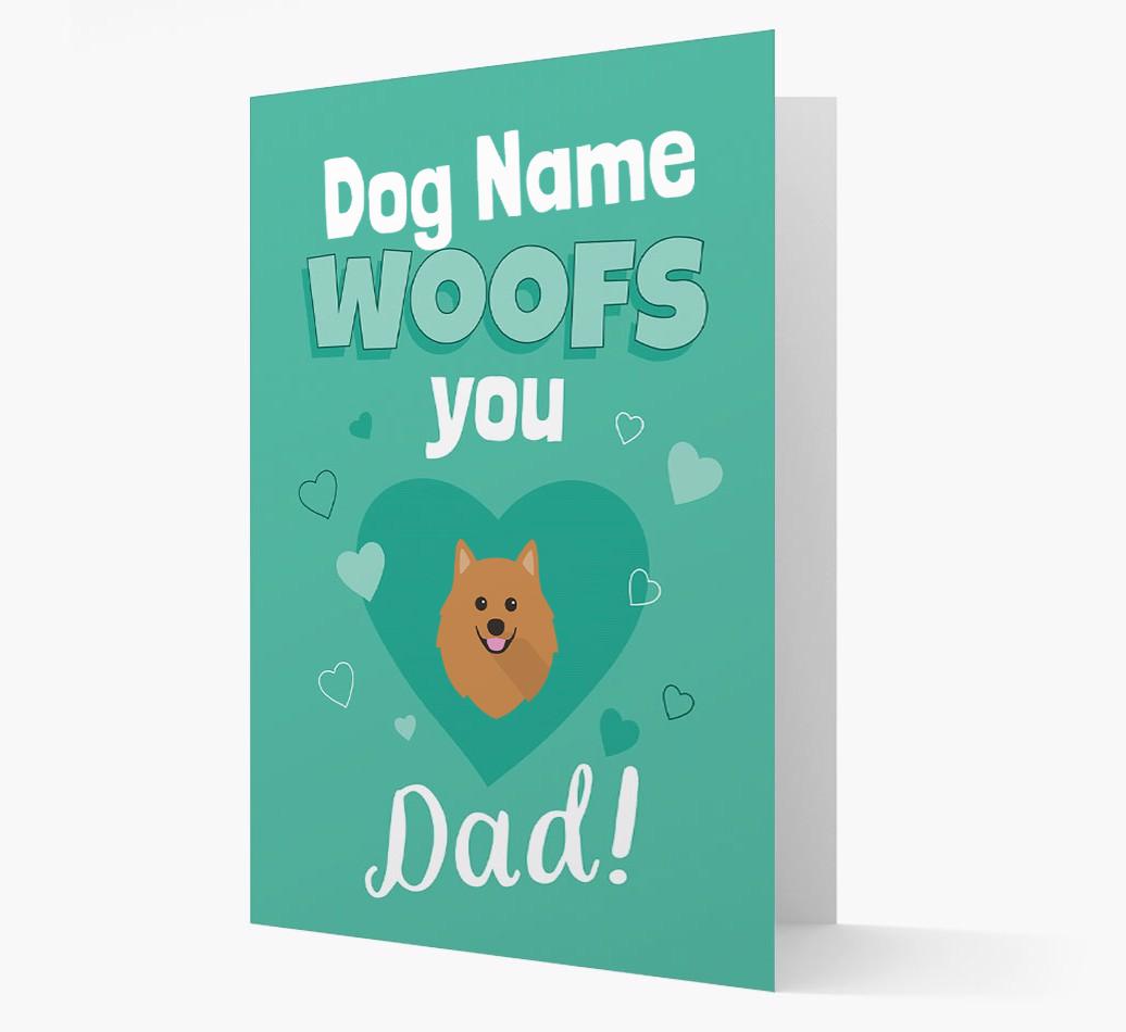 'I Woof You Dad' - Personalised {breedFullName} Card