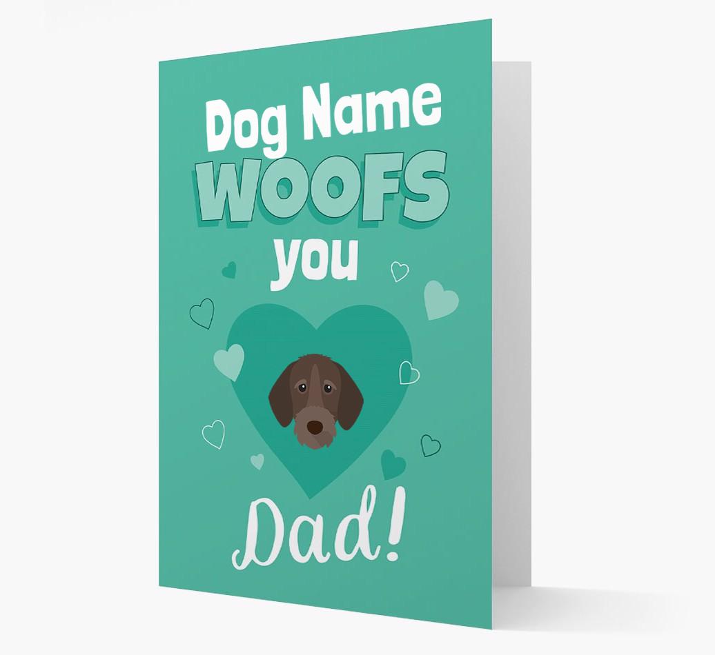 'I Woof You Dad' - Personalised {breedFullName} Card