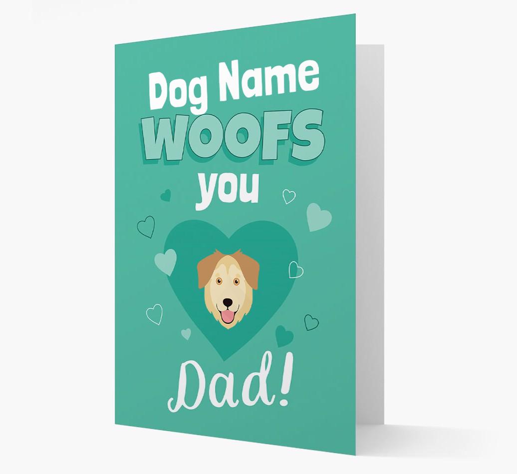'I Woof You Dad' - Personalised {breedFullName} Card