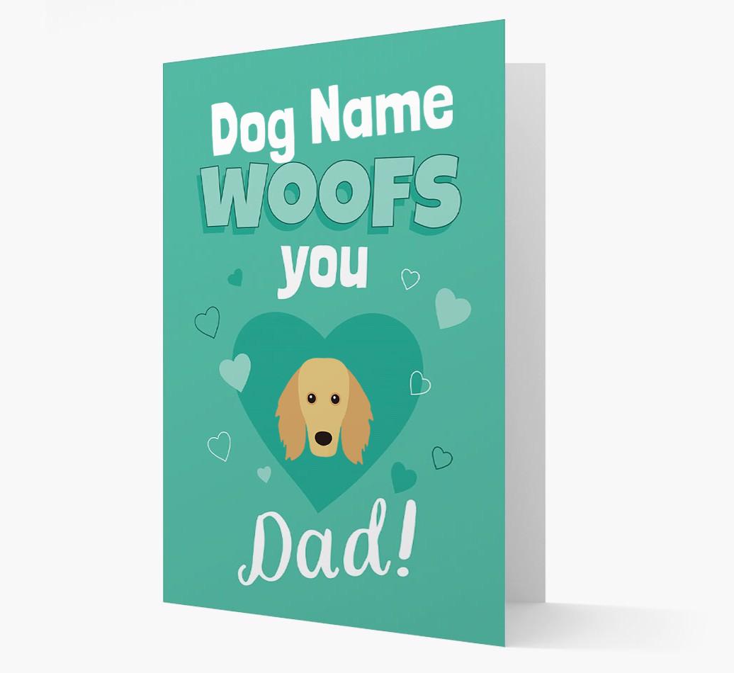 'I Woof You Dad' - Personalised {breedFullName} Card