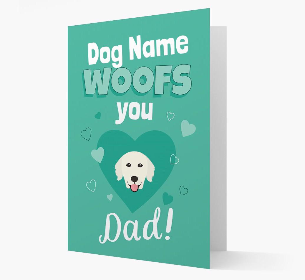 'I Woof You Dad' - Personalised {breedFullName} Card