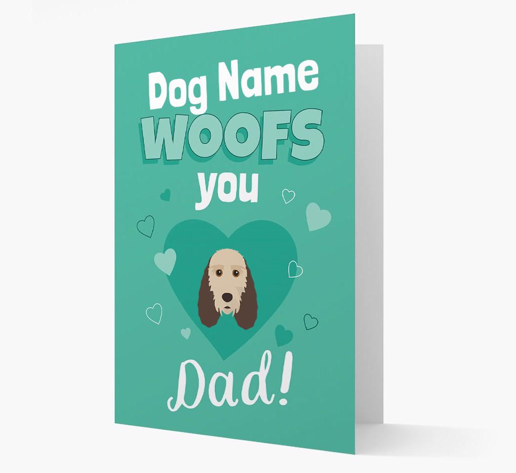 'I Woof You Dad' - Personalised {breedFullName} Card