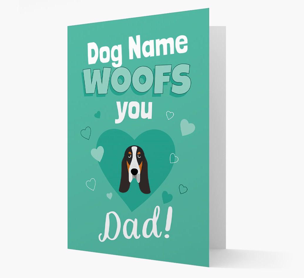 'I Woof You Dad' - Personalised {breedFullName} Card