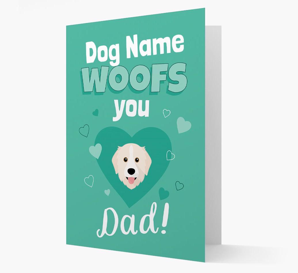 'I Woof You Dad' - Personalised {breedFullName} Card