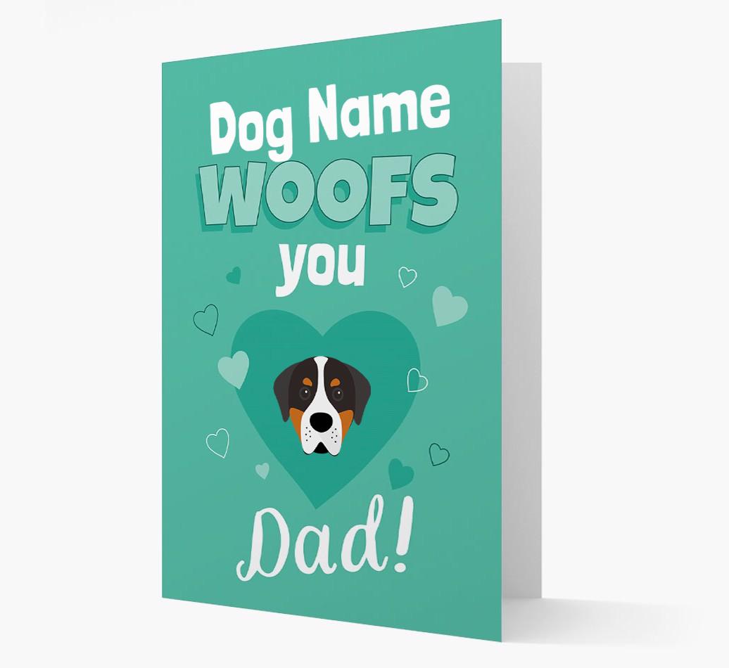 'I Woof You Dad' - Personalised {breedFullName} Card