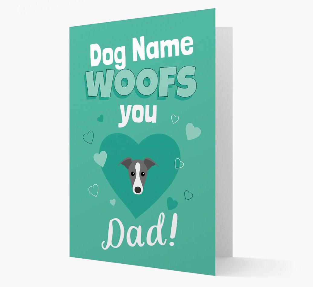 'I Woof You Dad' - Personalised {breedFullName} Card