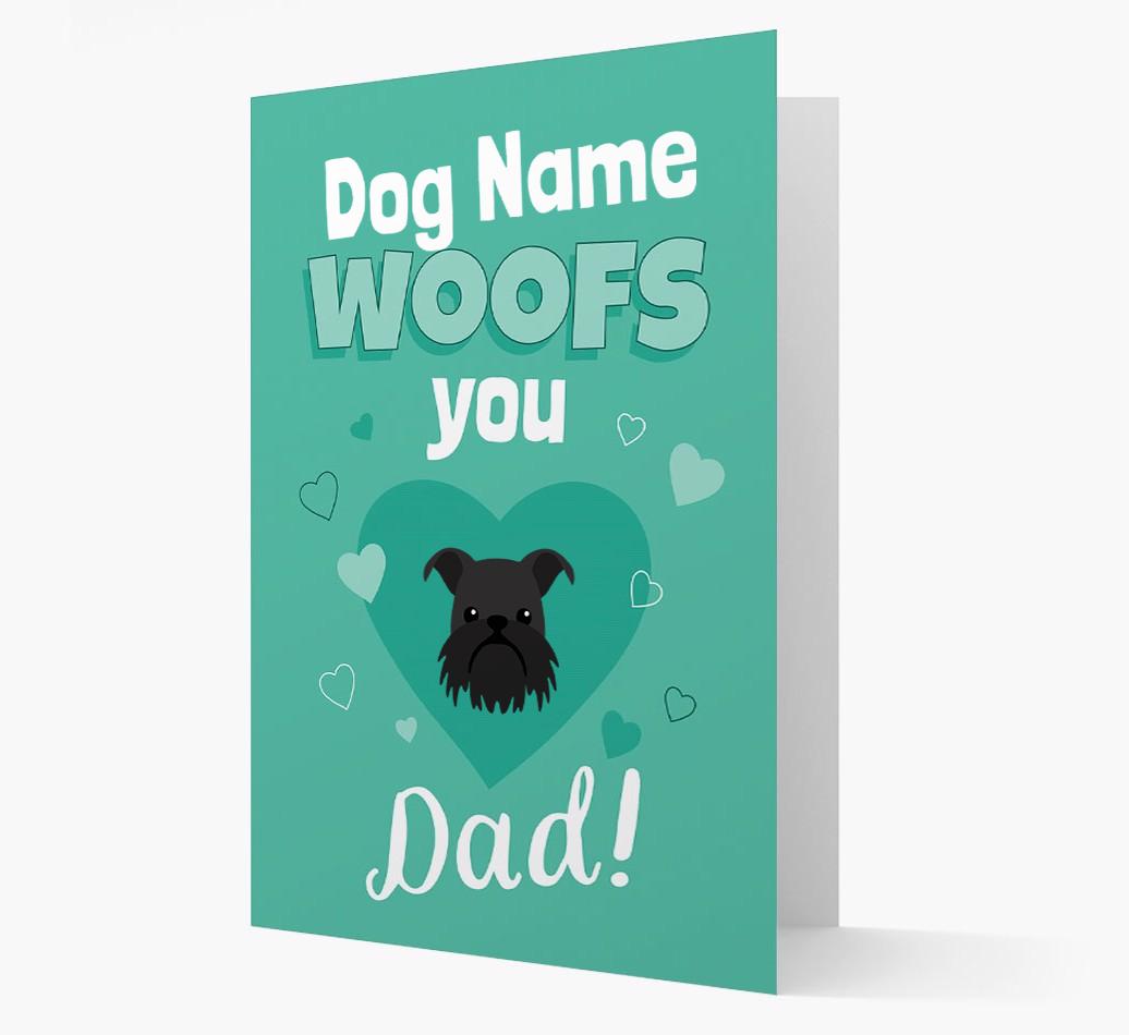 'I Woof You Dad' - Personalised {breedFullName} Card