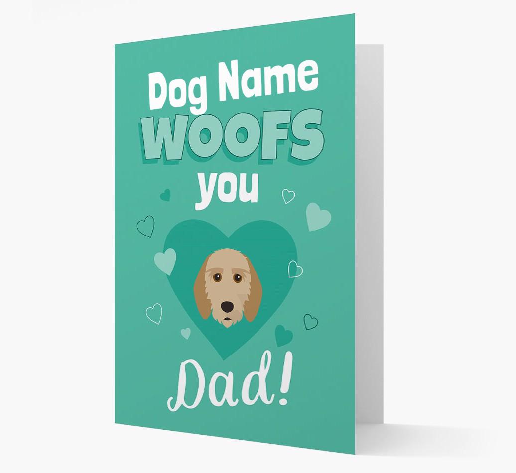 'I Woof You Dad' - Personalised {breedFullName} Card