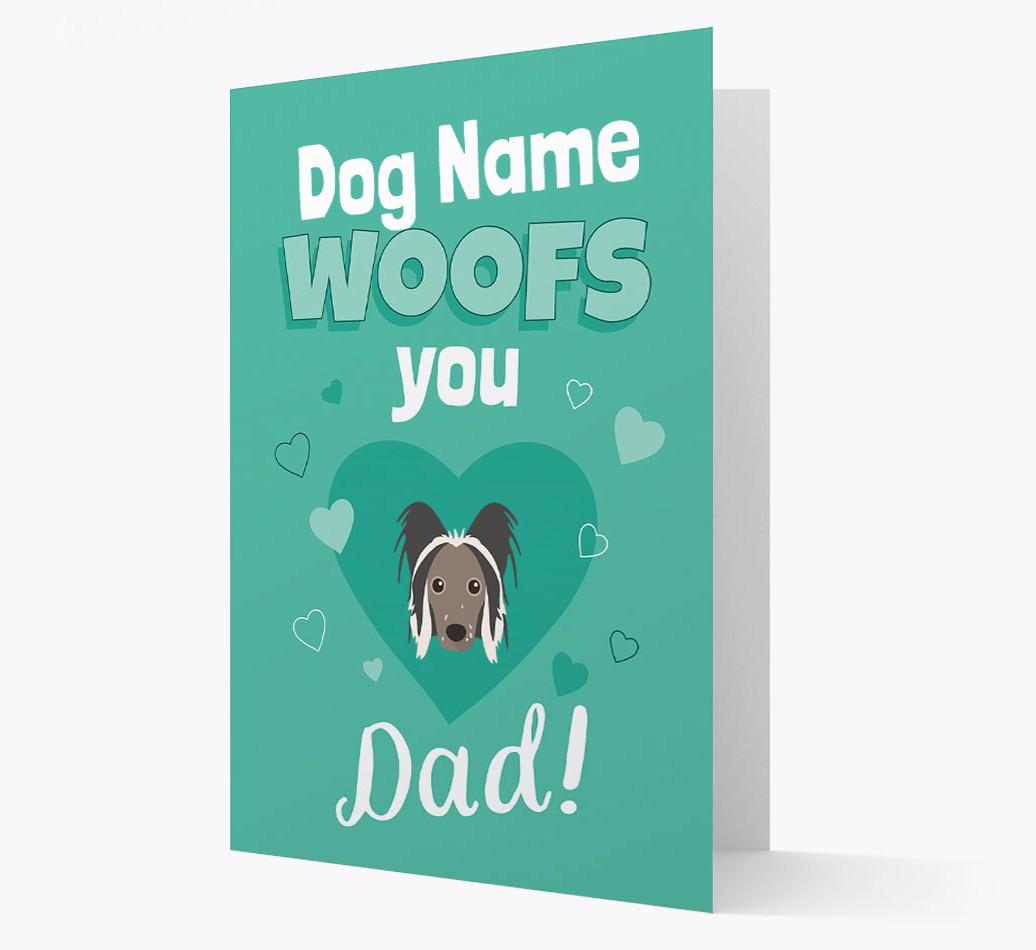 'I Woof You Dad' - Personalised {breedFullName} Card
