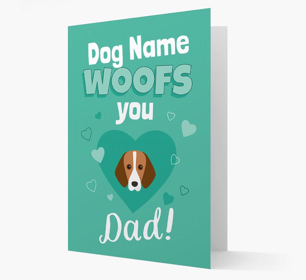 'I Woof You Dad' - Personalised {breedFullName} Card