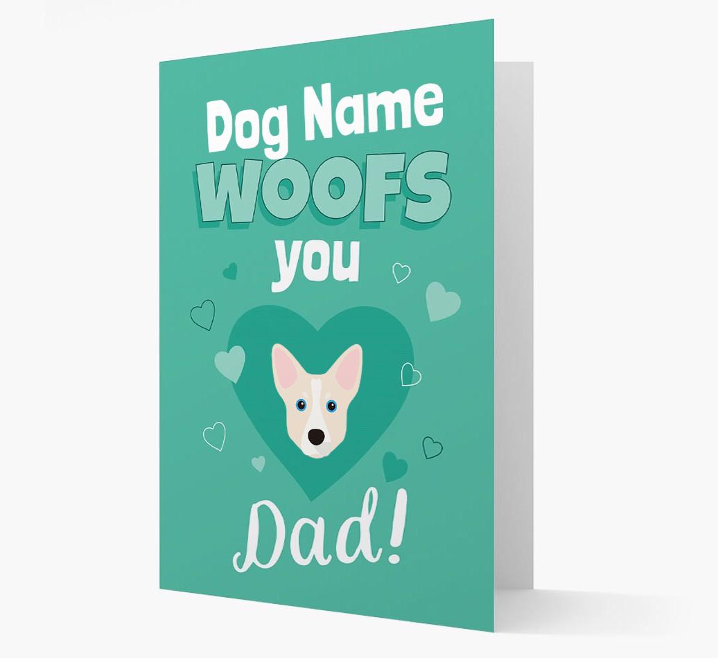 'I Woof You Dad' - Personalised {breedFullName} Card