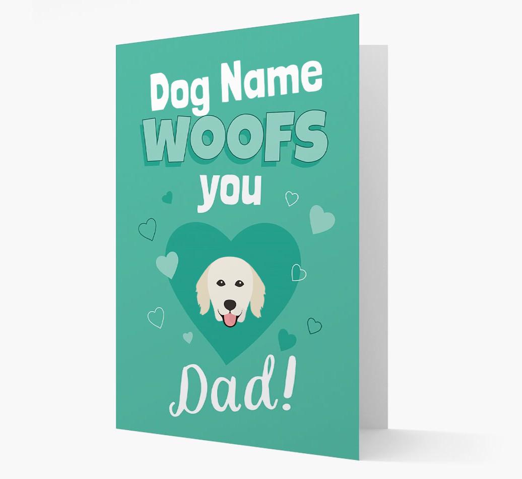'I Woof You Dad' - Personalised {breedFullName} Card