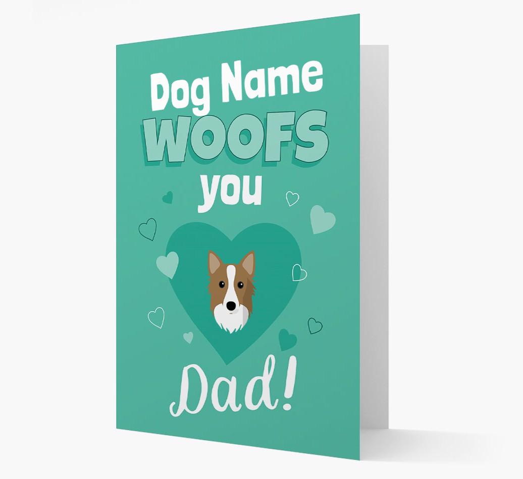 'I Woof You Dad' - Personalised {breedFullName} Card