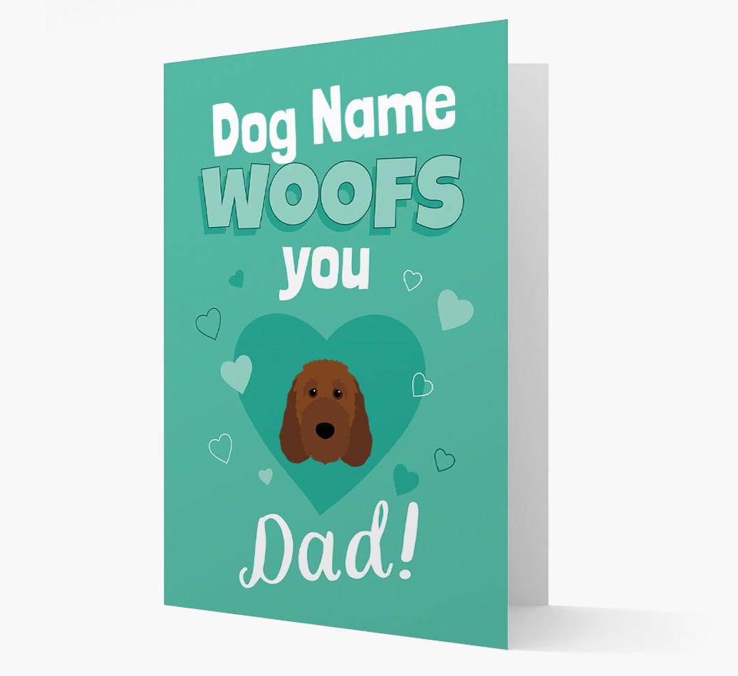 'I Woof You Dad' - Personalised {breedFullName} Card