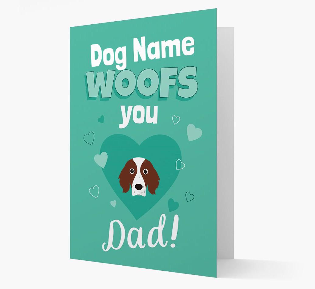 'I Woof You Dad' - Personalised {breedFullName} Card