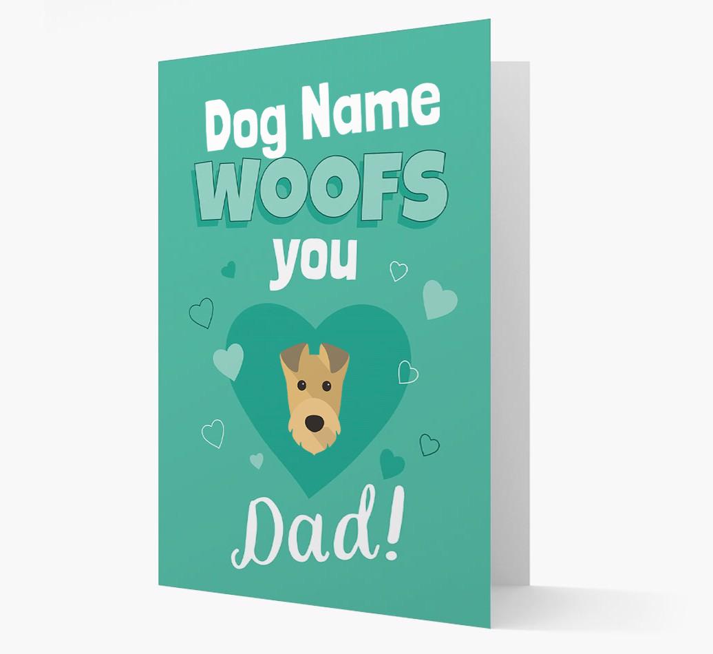 'I Woof You Dad' - Personalised {breedFullName} Card
