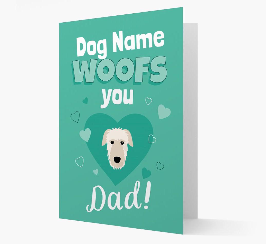 'I Woof You Dad' - Personalised {breedFullName} Card