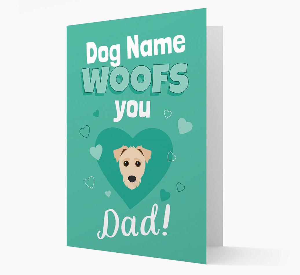 'I Woof You Dad' - Personalised {breedFullName} Card