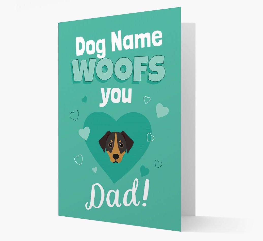 'I Woof You Dad' - Personalised {breedFullName} Card