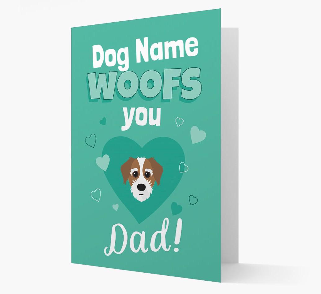'I Woof You Dad' - Personalised {breedFullName} Card