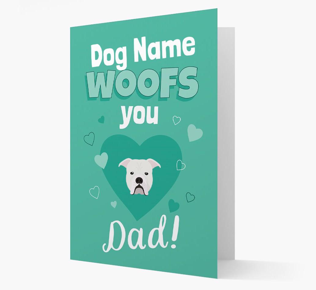 'I Woof You Dad' - Personalised {breedFullName} Card