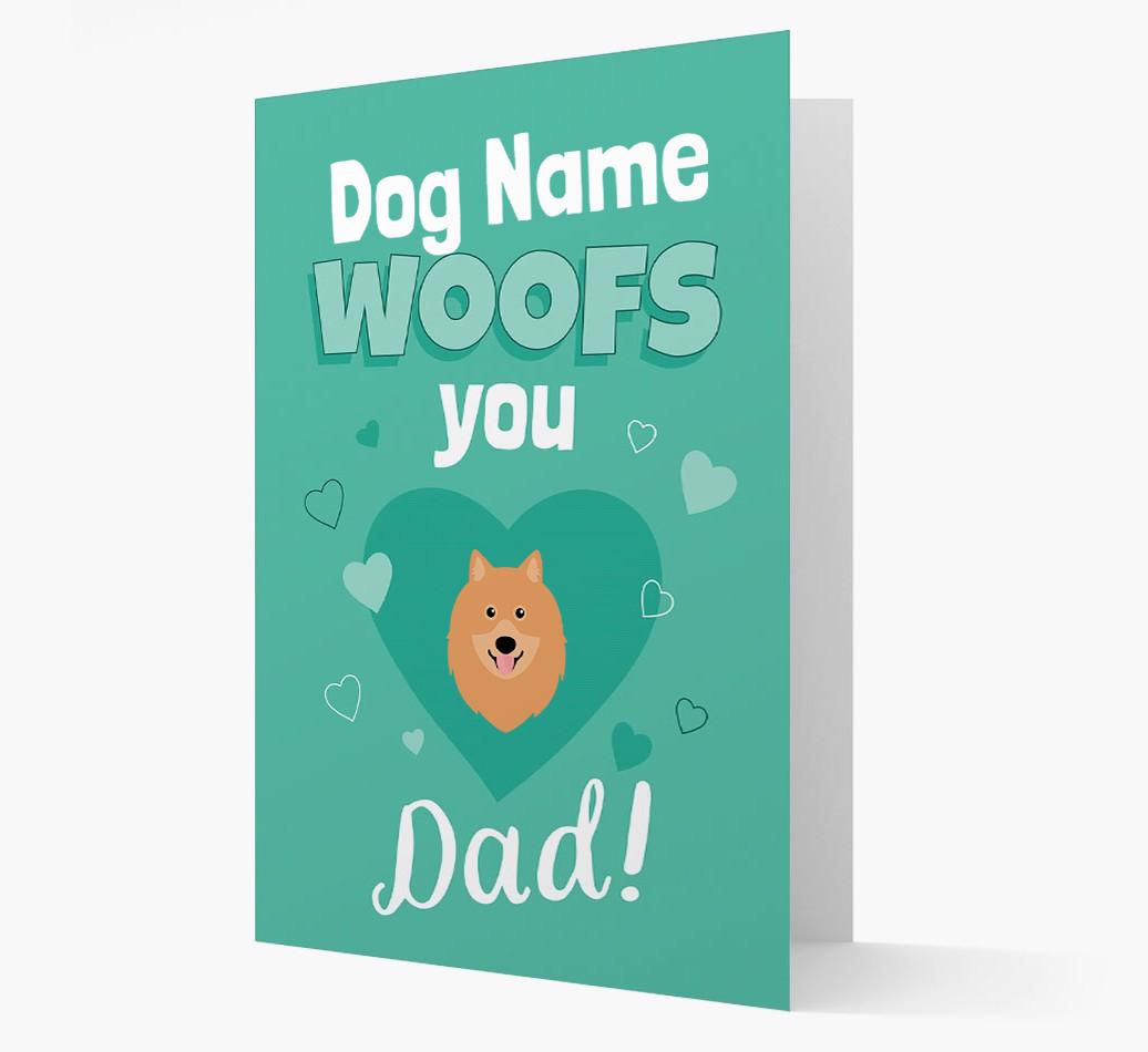 'I Woof You Dad' - Personalised {breedFullName} Card
