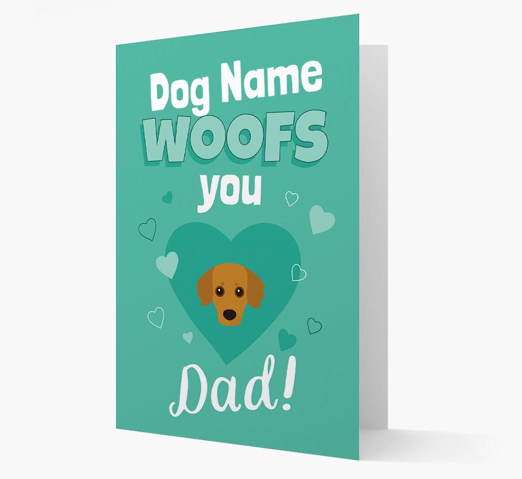 'I Woof You Dad' - Personalised {breedFullName} Card