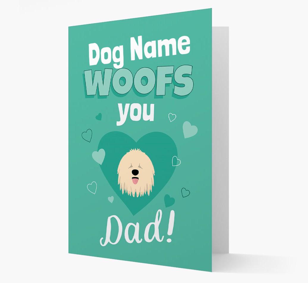'I Woof You Dad' - Personalised {breedFullName} Card