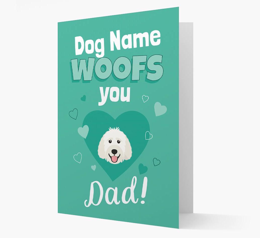 'I Woof You Dad' - Personalised {breedFullName} Card