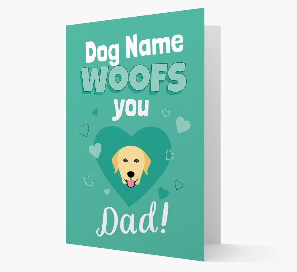 'I Woof You Dad' - Personalised {breedFullName} Card