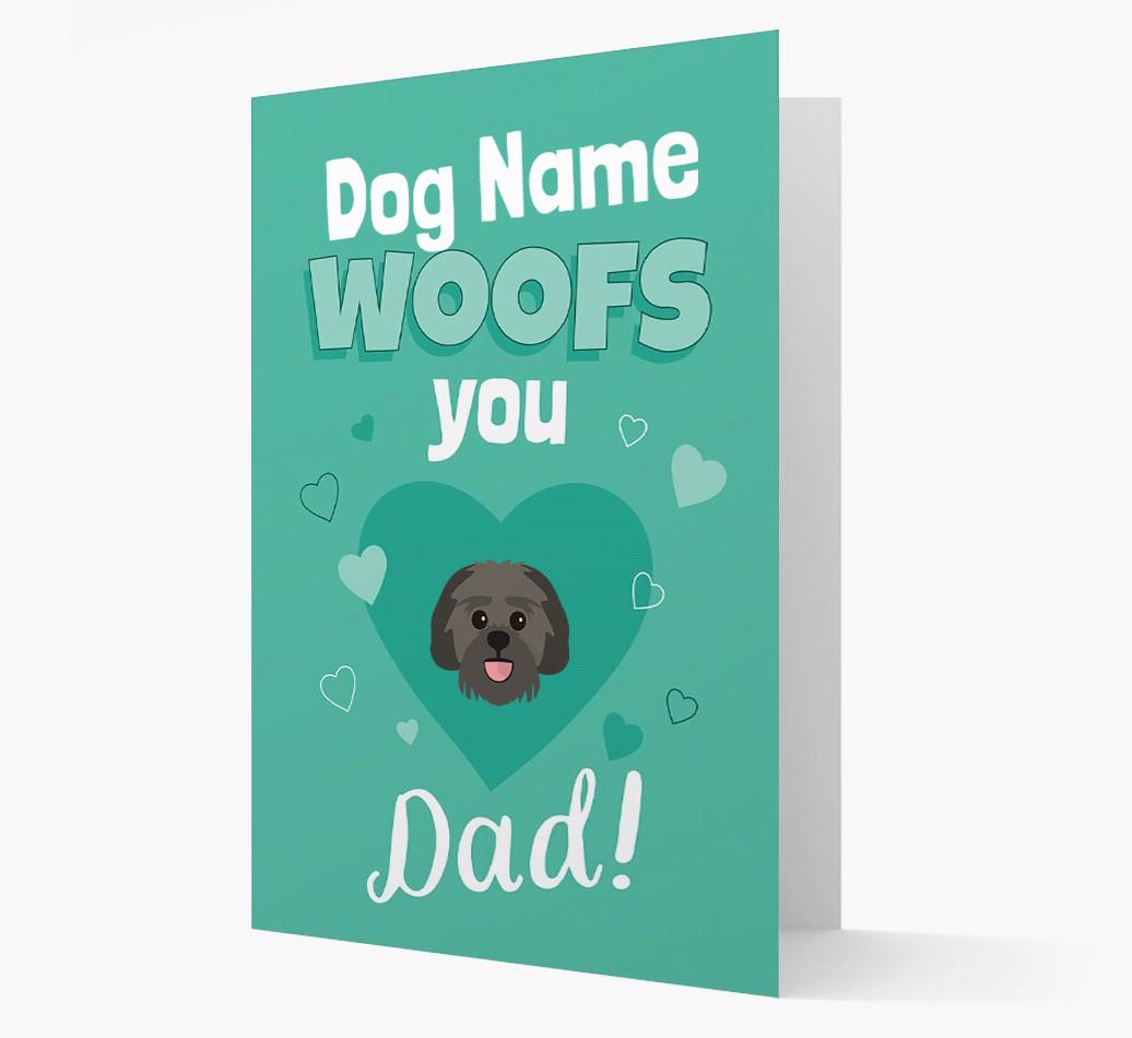 'I Woof You Dad' - Personalised {breedFullName} Card