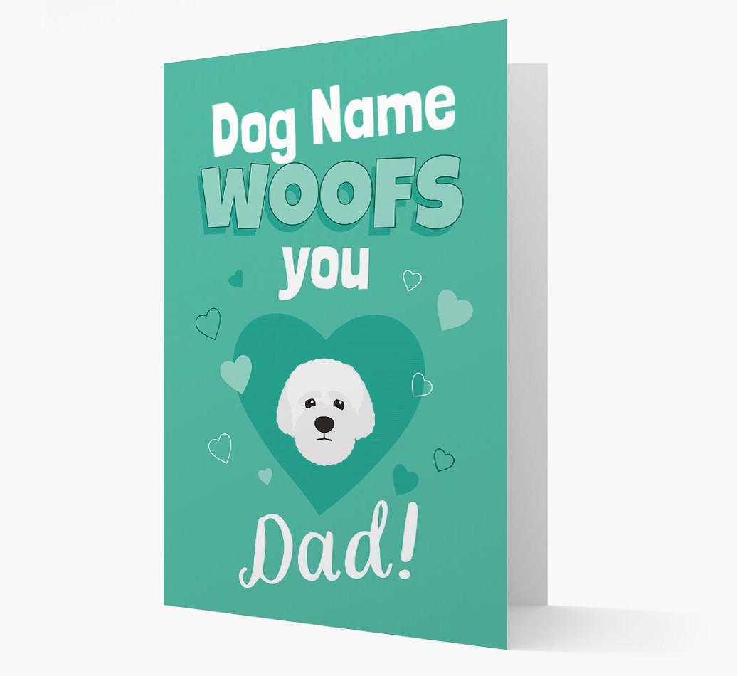'I Woof You Dad' - Personalised {breedFullName} Card