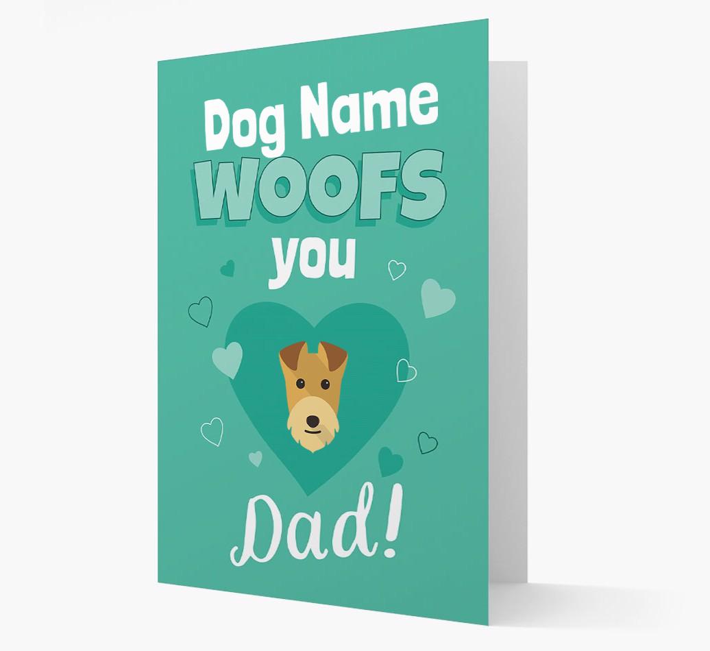 'I Woof You Dad' - Personalised {breedFullName} Card