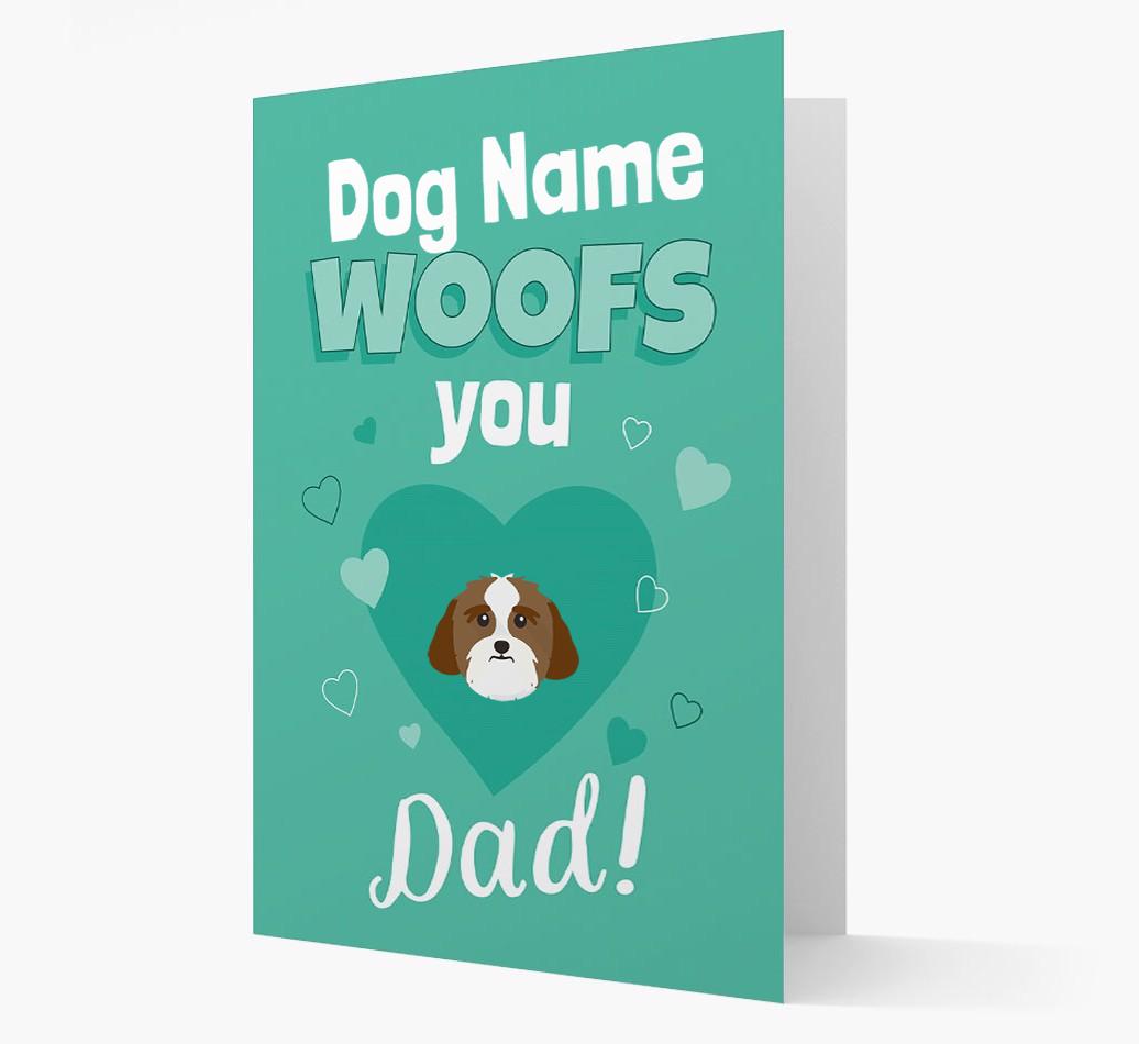 'I Woof You Dad' - Personalised {breedFullName} Card