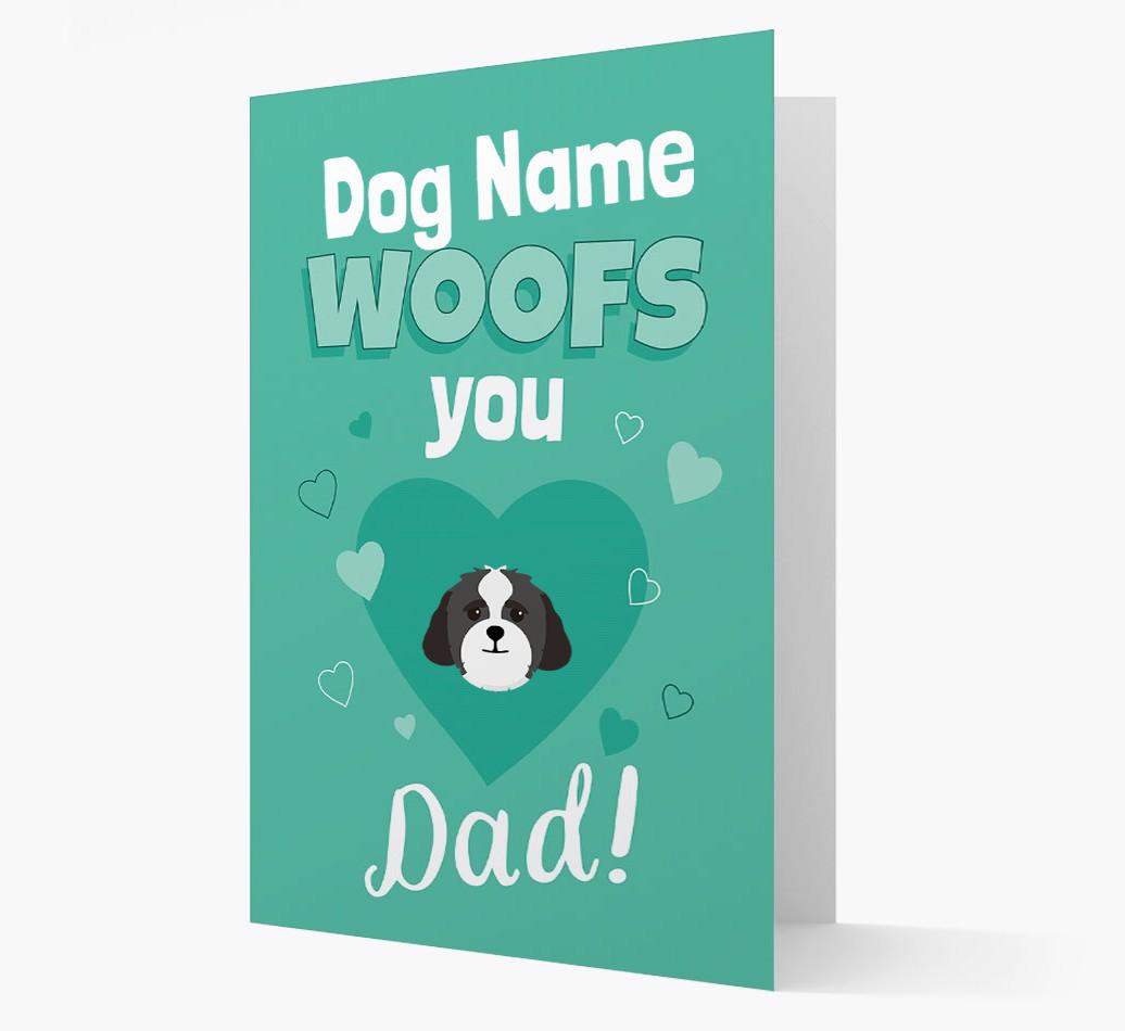 'I Woof You Dad' - Personalised {breedFullName} Card