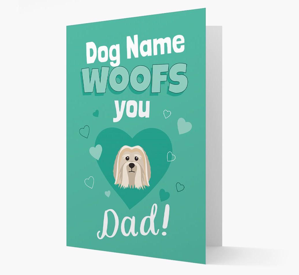 'I Woof You Dad' - Personalised {breedFullName} Card