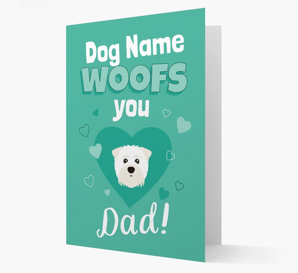 'I Woof You Dad' - Personalised {breedFullName} Card