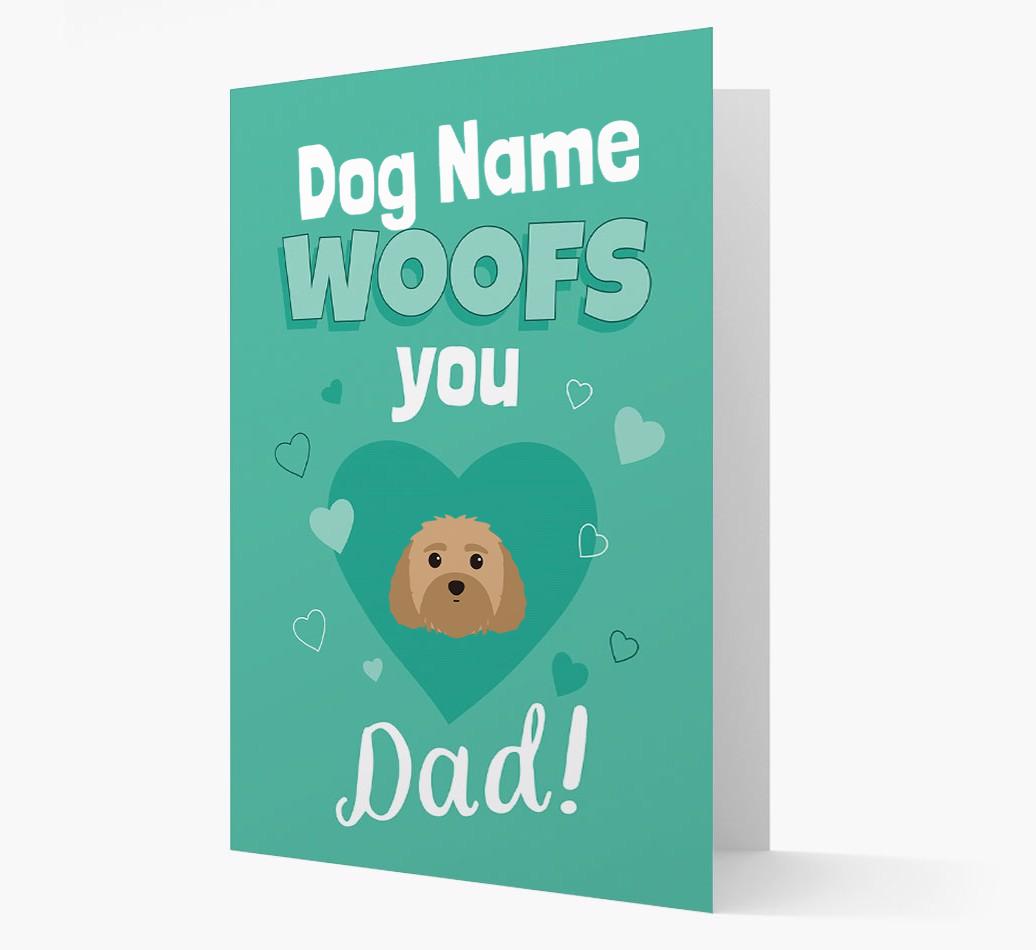 'I Woof You Dad' - Personalised {breedFullName} Card