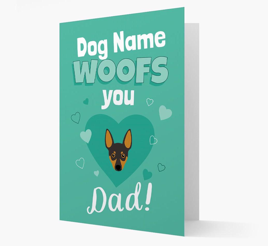 'I Woof You Dad' - Personalised {breedFullName} Card