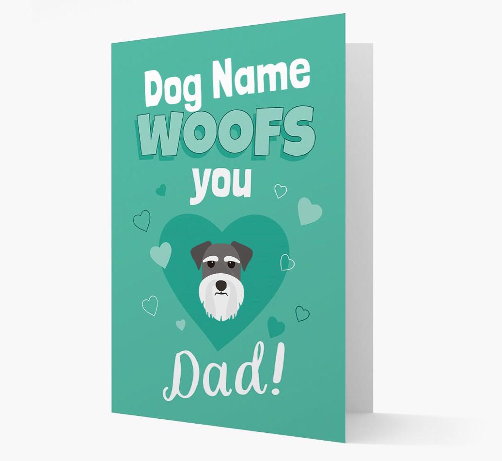 'I Woof You Dad' - Personalised {breedFullName} Card
