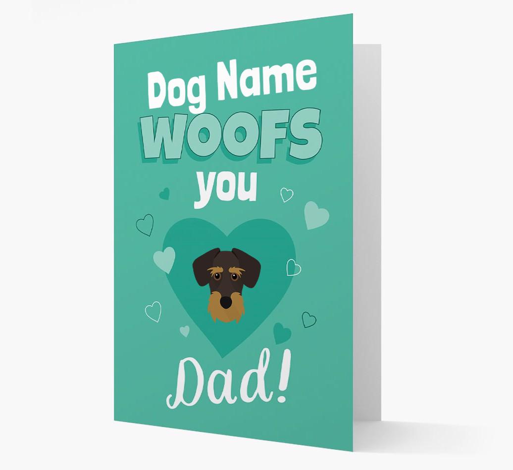 'I Woof You Dad' - Personalised {breedFullName} Card