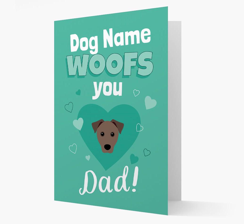 'I Woof You Dad' - Personalised {breedFullName} Card