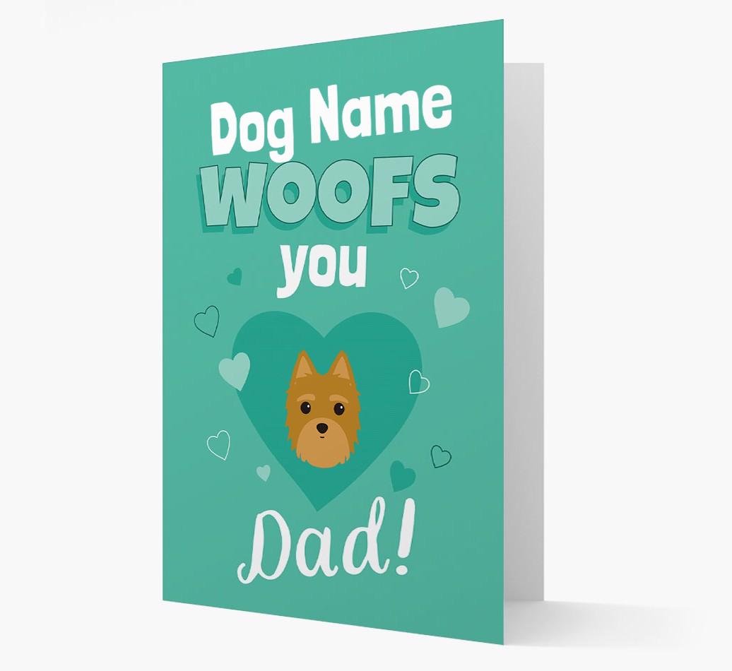 'I Woof You Dad' - Personalised {breedFullName} Card
