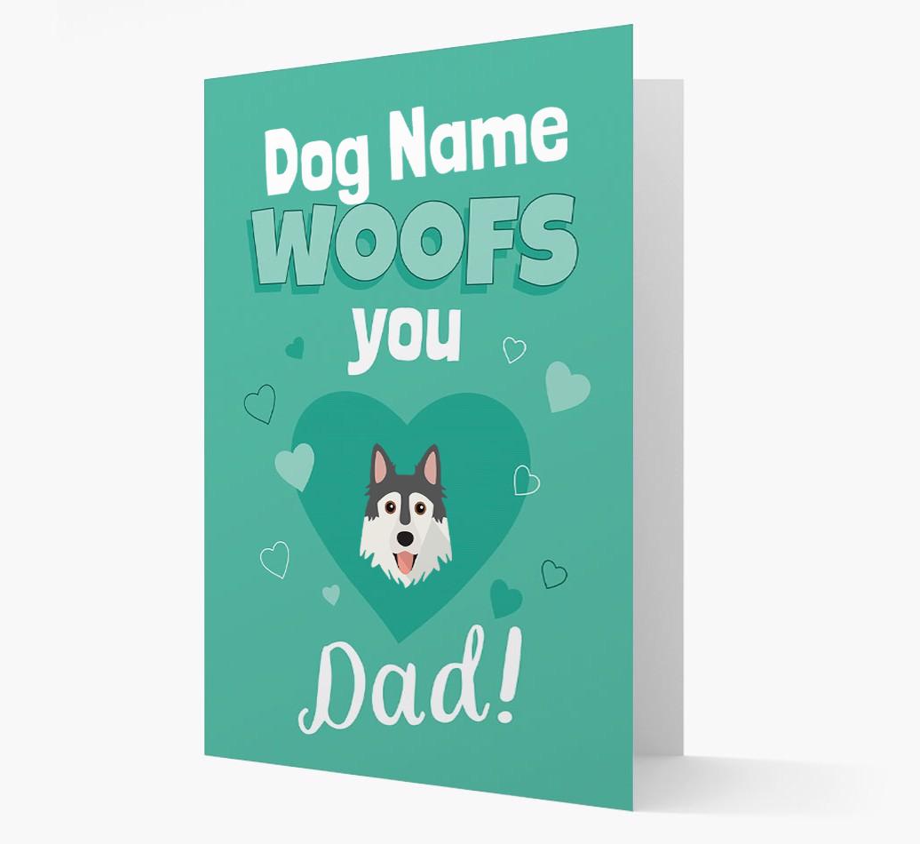 'I Woof You Dad' - Personalised {breedFullName} Card