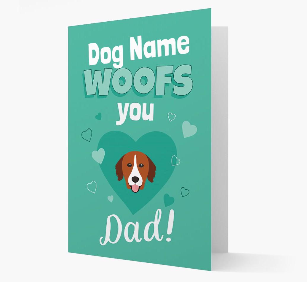 'I Woof You Dad' - Personalised {breedFullName} Card