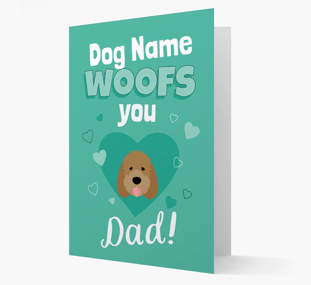 'I Woof You Dad' - Personalised {breedFullName} Card
