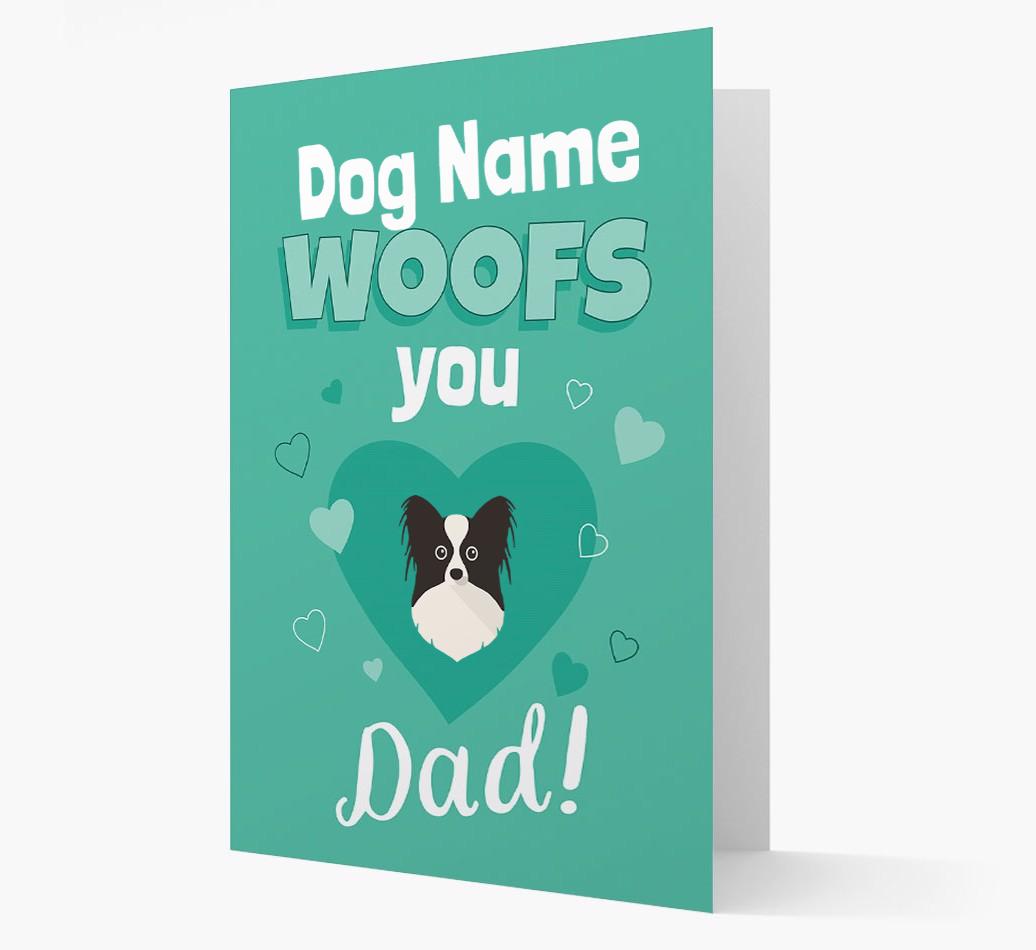 'I Woof You Dad' - Personalised {breedFullName} Card