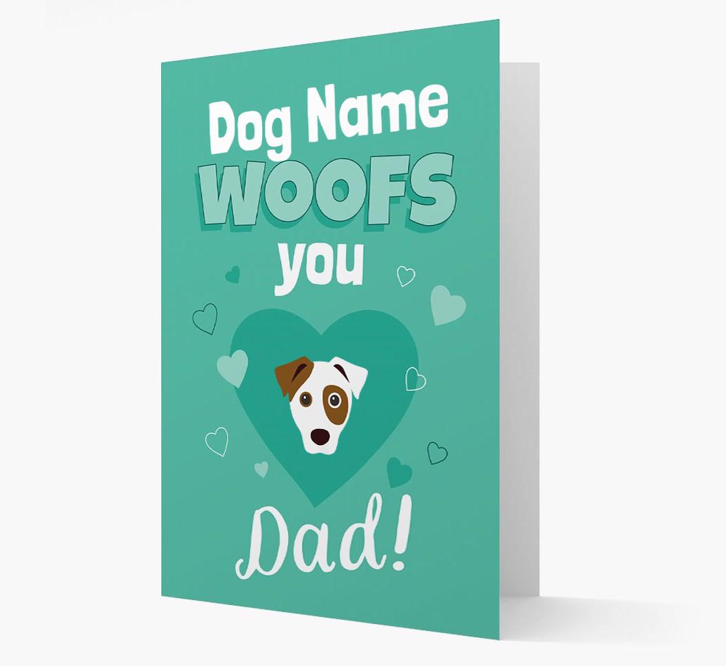 'I Woof You Dad' - Personalised {breedFullName} Card