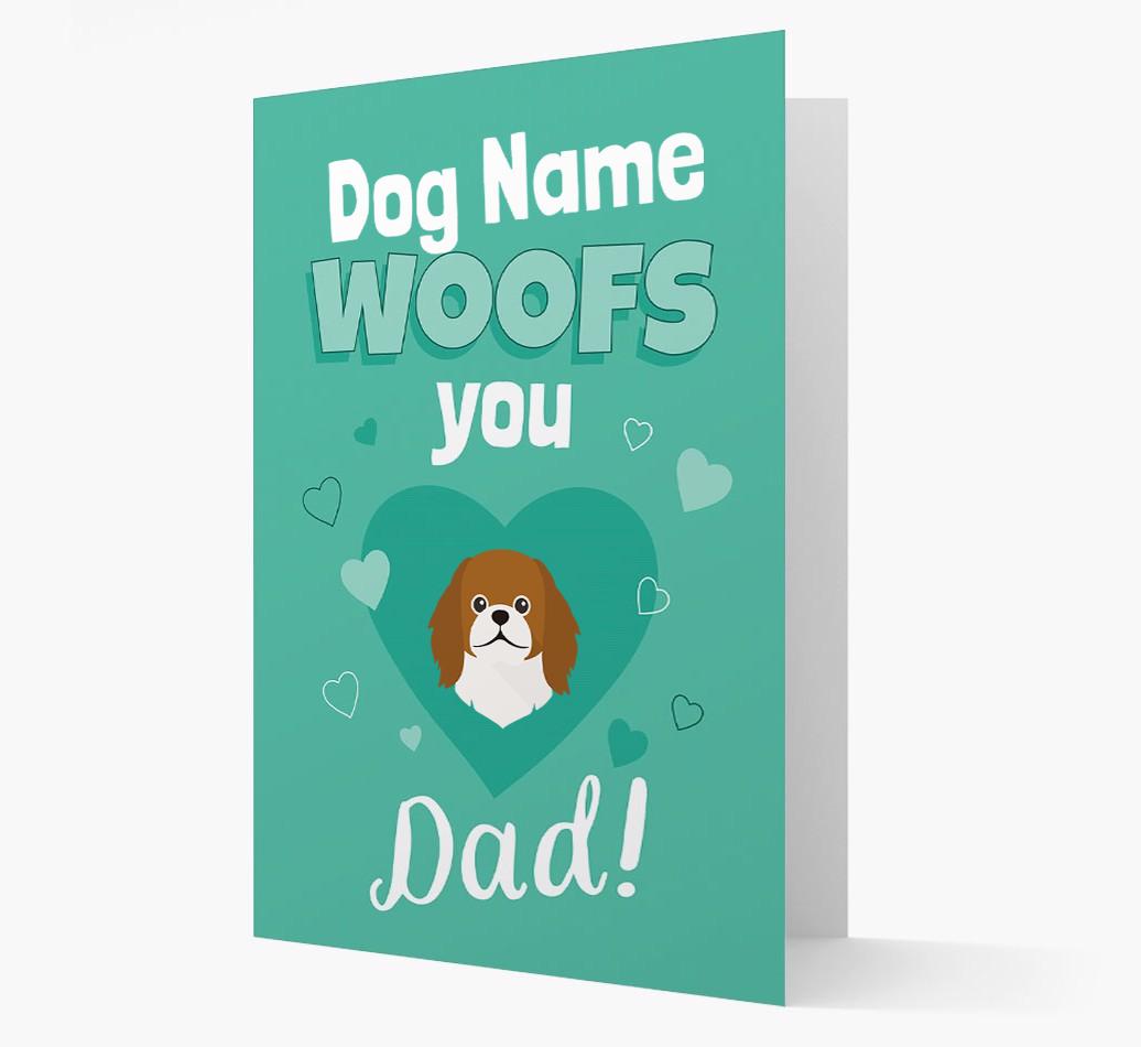 'I Woof You Dad' - Personalised {breedFullName} Card