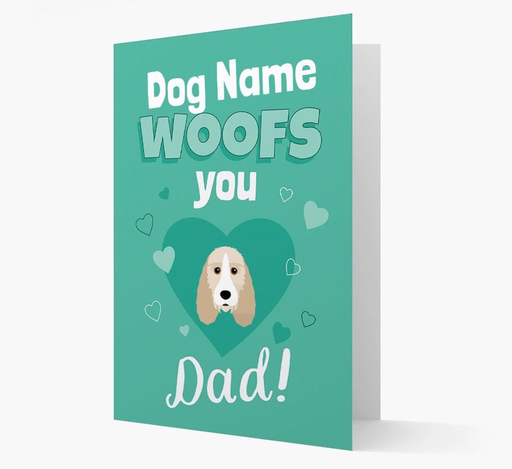 'I Woof You Dad' - Personalised {breedFullName} Card